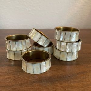 Vintage Set of 8 Napkin Rings | Made in India